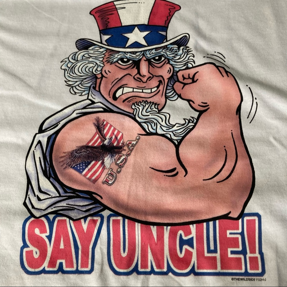 Hanes Uncle Sam Who’s Your Uncle  T-Shirt XL the wild side